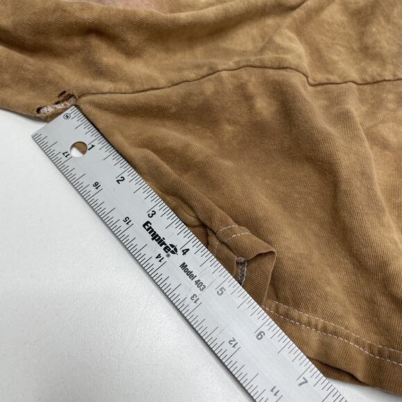 Thrashed Y2K Wolf T Shirt Streetwear Mens L Faded Acid Wash Indian Brown Holes - Picture 11 of 11